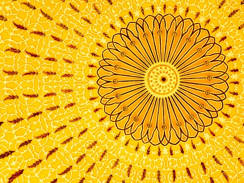 Significado das Pinturas de Mandala em Formato de Sol